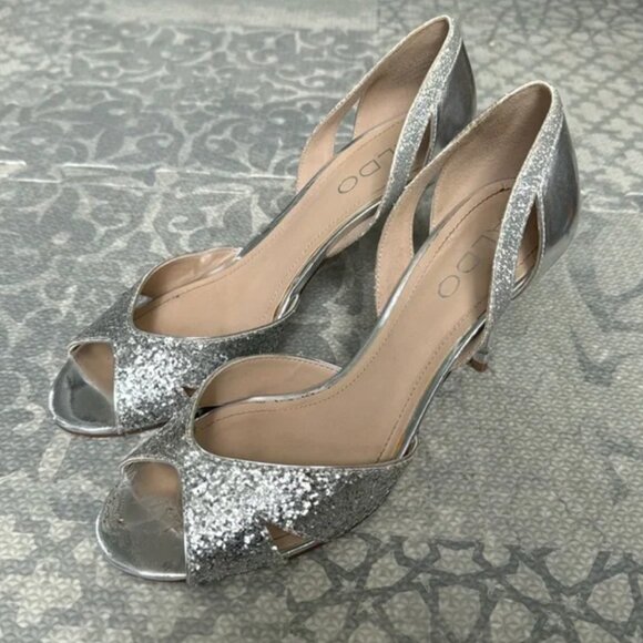 ALDO glitter sprakly silver high heel size 7 - Picture 11 of 11
